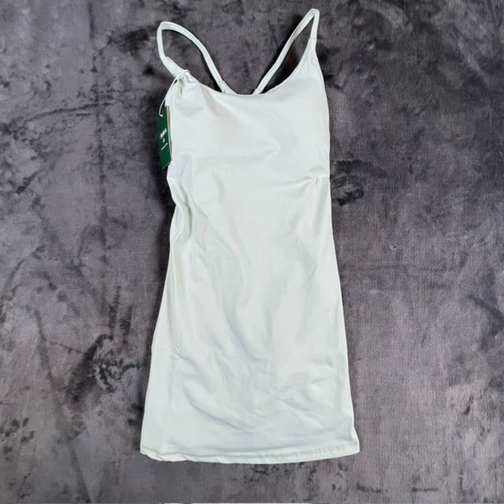 Halara SoftlyZero Plush Backless Active Dress Easy Peezy Mint Green XS